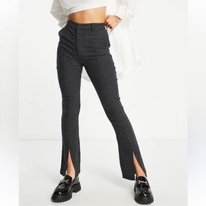 Abercrombie & Fitch high waisted split front houndstooth trouser